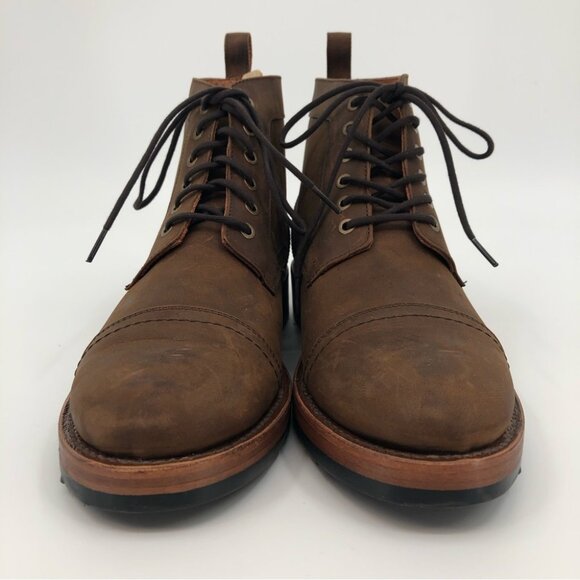 Patina Brown Leather Lace Up Boots | Made in Mexico main image 2